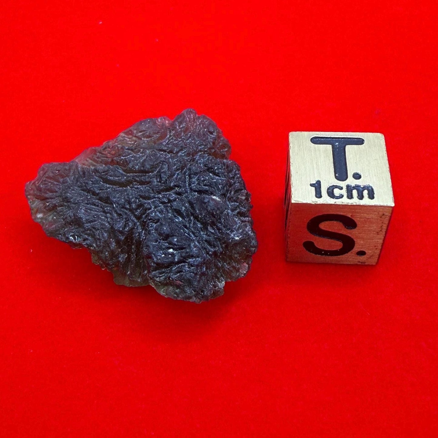 Authentic Moldavite Tektite Specimen, Reiki Healing Crystal, 4.54g/22.7ct