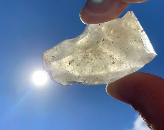 Libyan Desert Glass: Golden Tektite Talisman, 15.97 grams