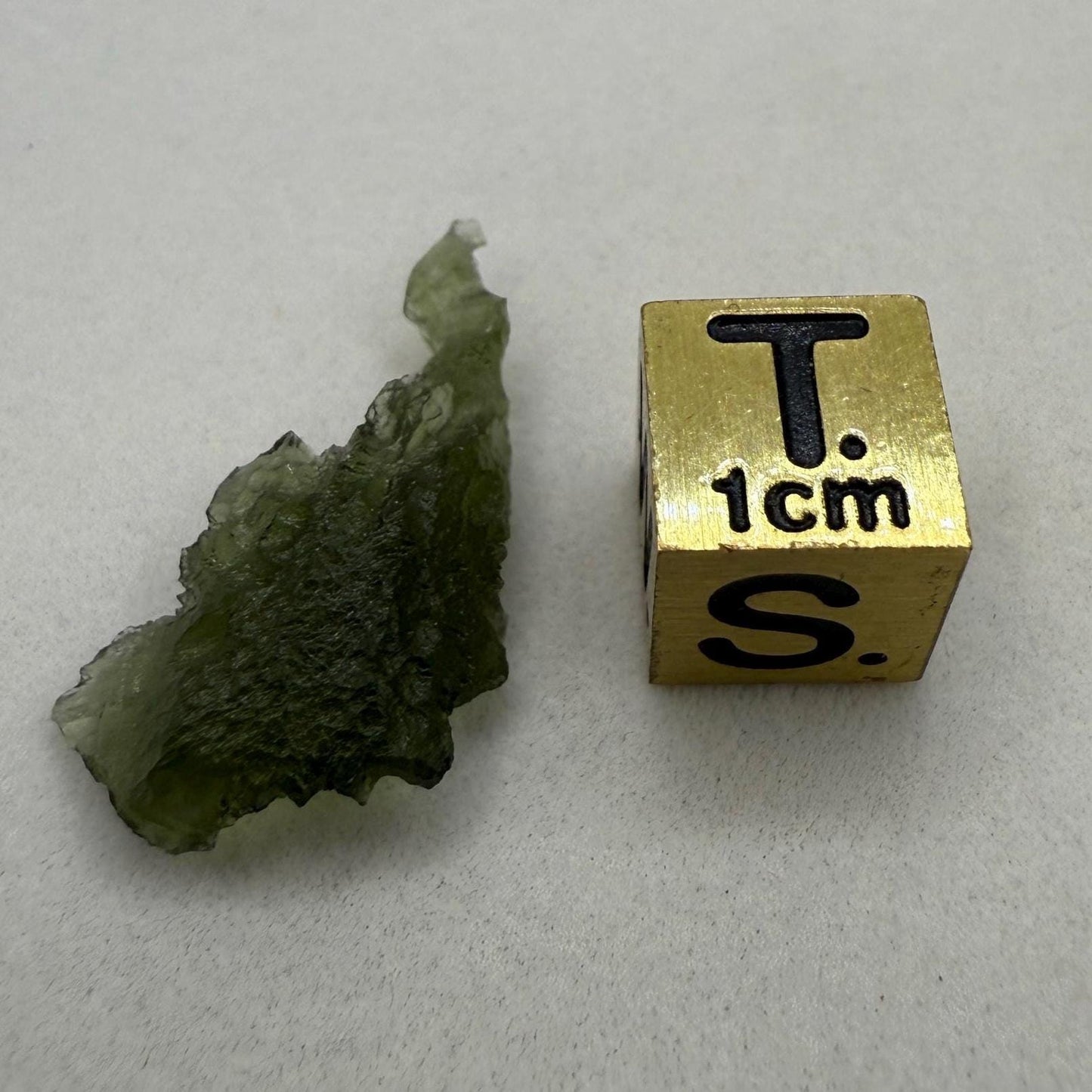 Authentic Moldavite Tektite Specimen, Czech Republic, 1.38 grams