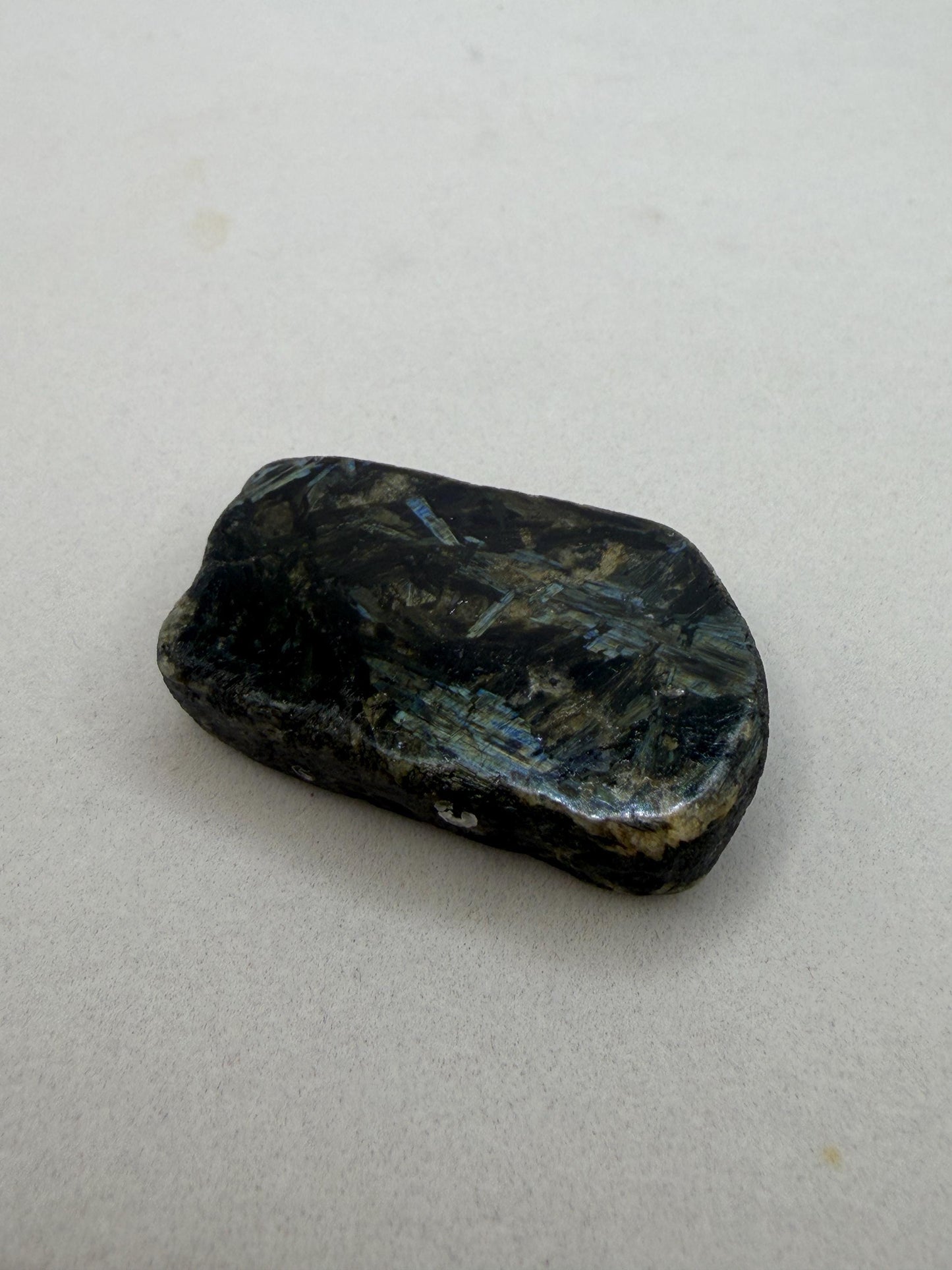 Rare Nuummite Crystal Finland, Genuine Sorcerer’s Stone, Iridescent Stone, 13.73g
