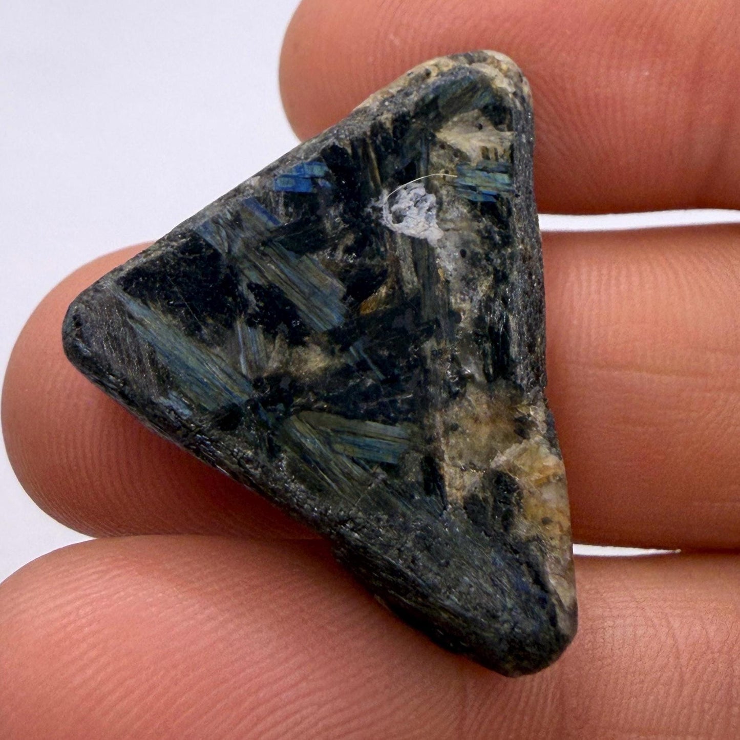 Rare Nuummite Crystal Finland, Genuine Sorcerer’s Stone, Iridescent Stone, 8.12g