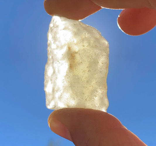 Libyan Desert Glass: Golden Tektite Talisman, 20.20 grams