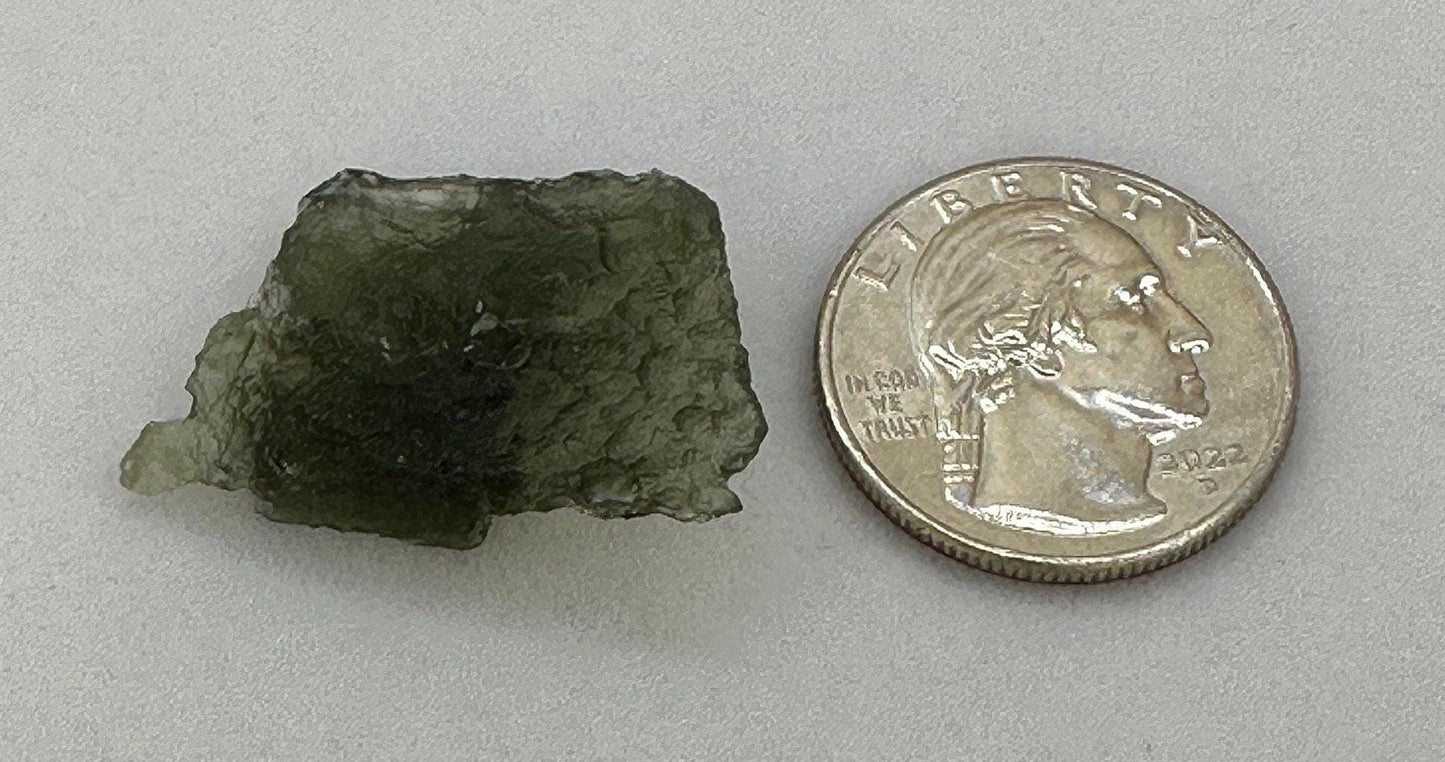 Authentic Moldavite Tektite Specimen, Reiki Talisman (4.19 grams)