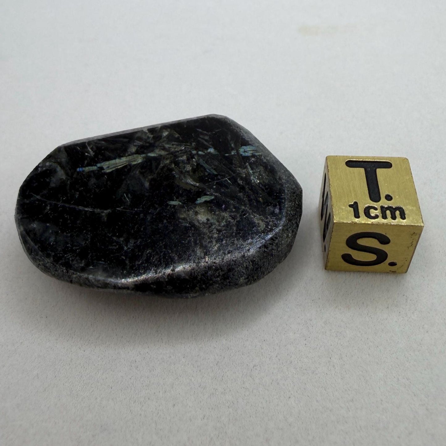 Rare Nuummite Crystal Finland, Genuine Sorcerer’s Stone, Iridescent Stone, 13.96g