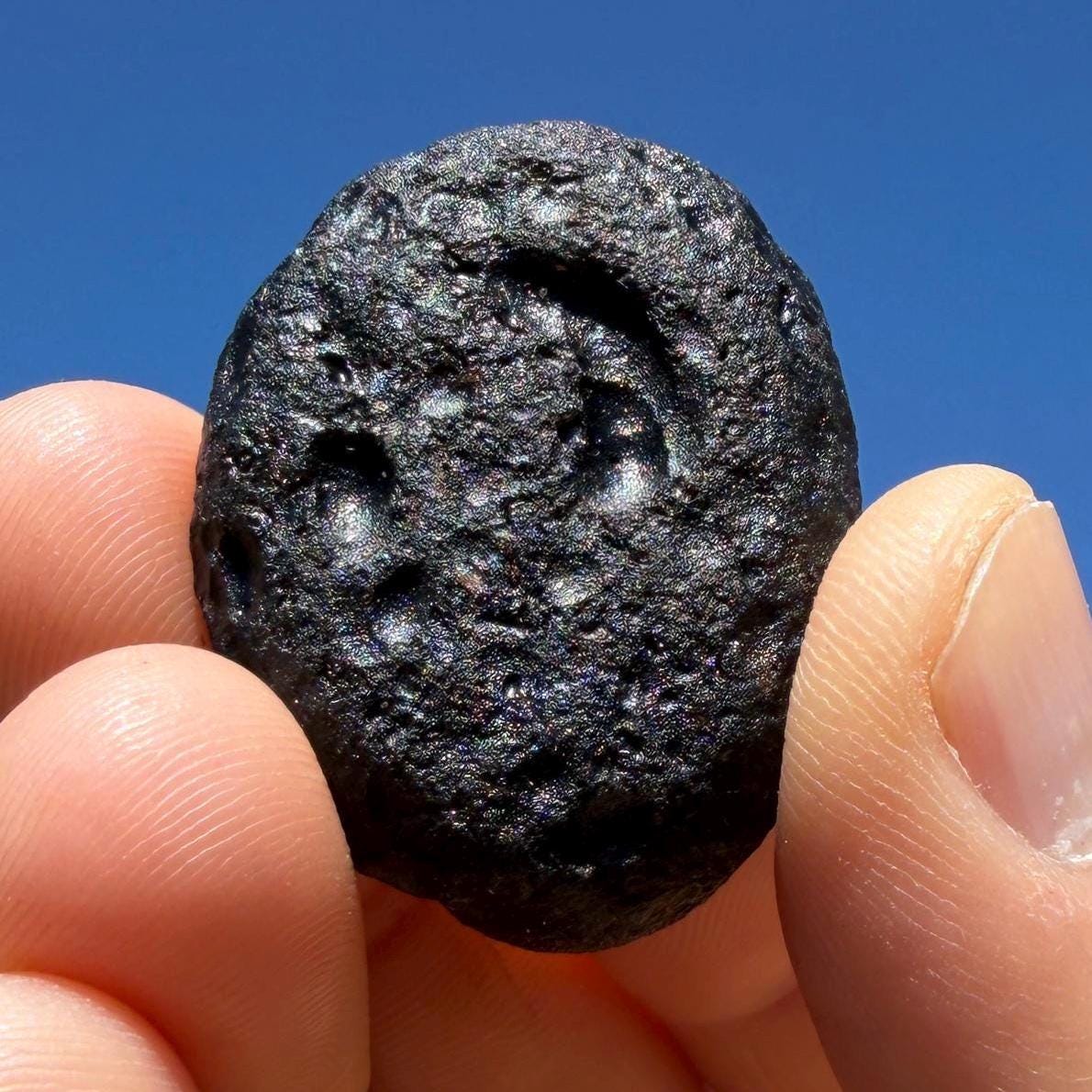 Saffordite Stone: Rare Cintamani, Arizona Pseudo-Tektite -18.69 Grams
