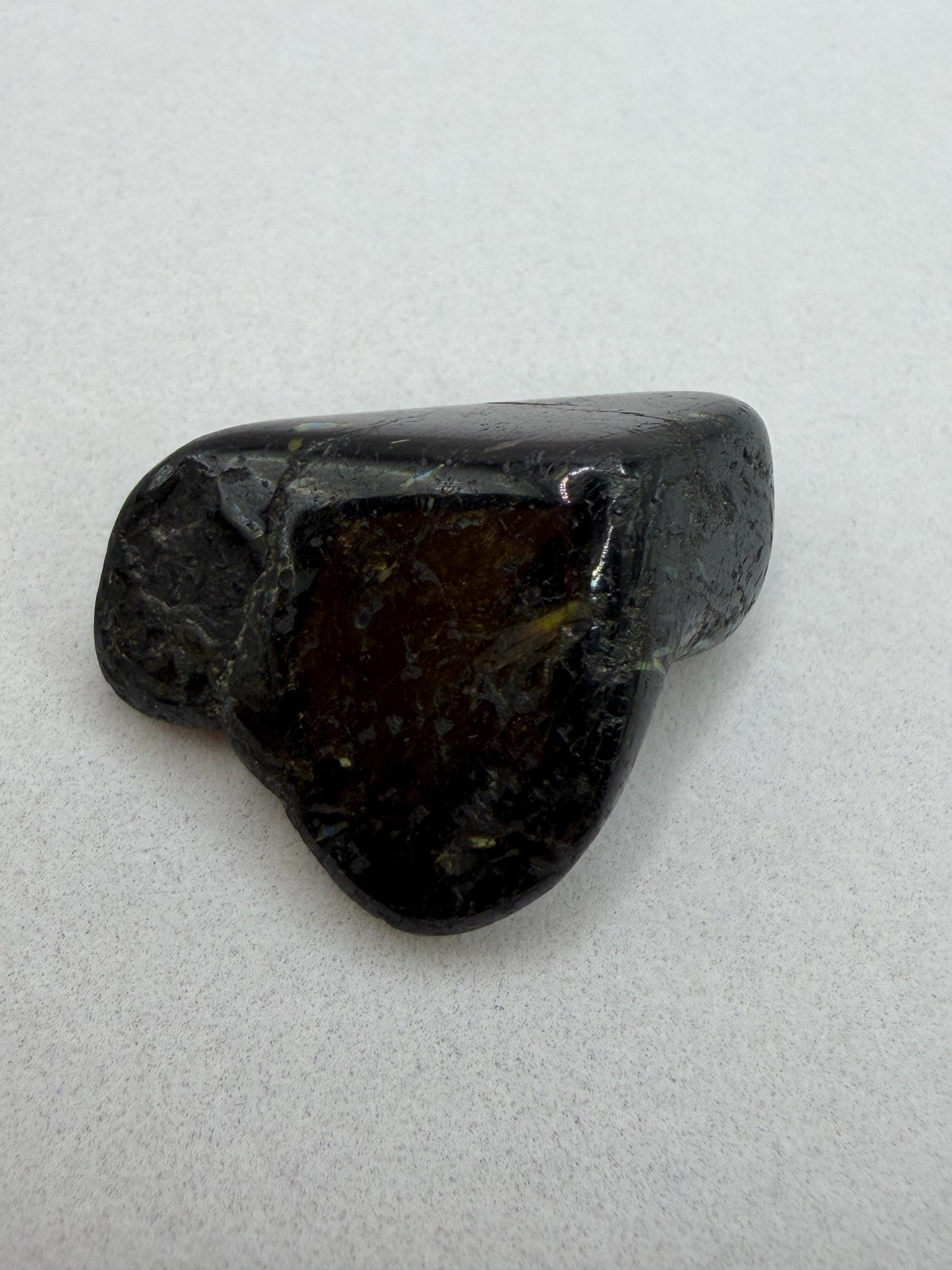 Fiery Nuummite Stone: Greenland Sorcerer's Stone, Macrame Necklace, 8.51g