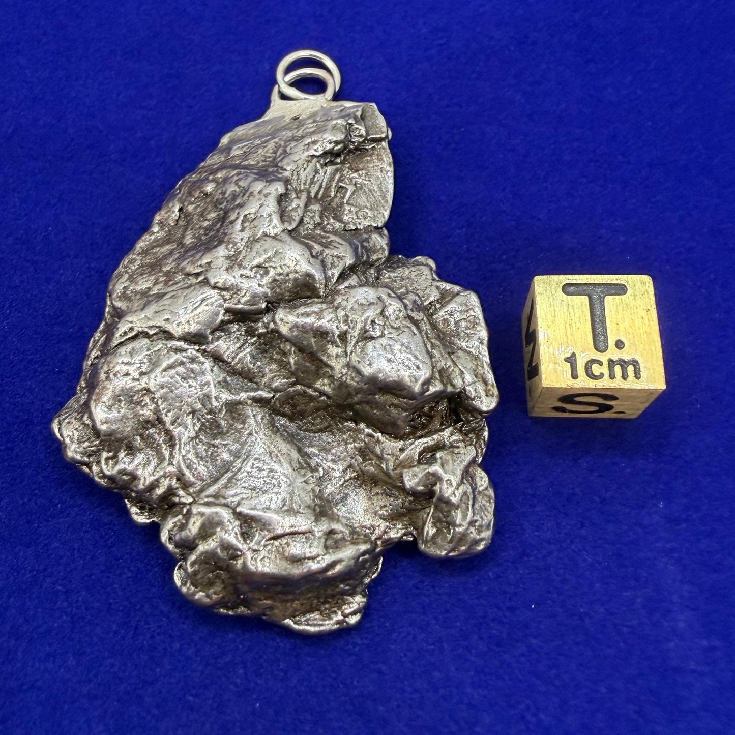 Campo del Cielo Meteorite Pendant: Authentic Iron Meteorite Jewelry, 52.71g
