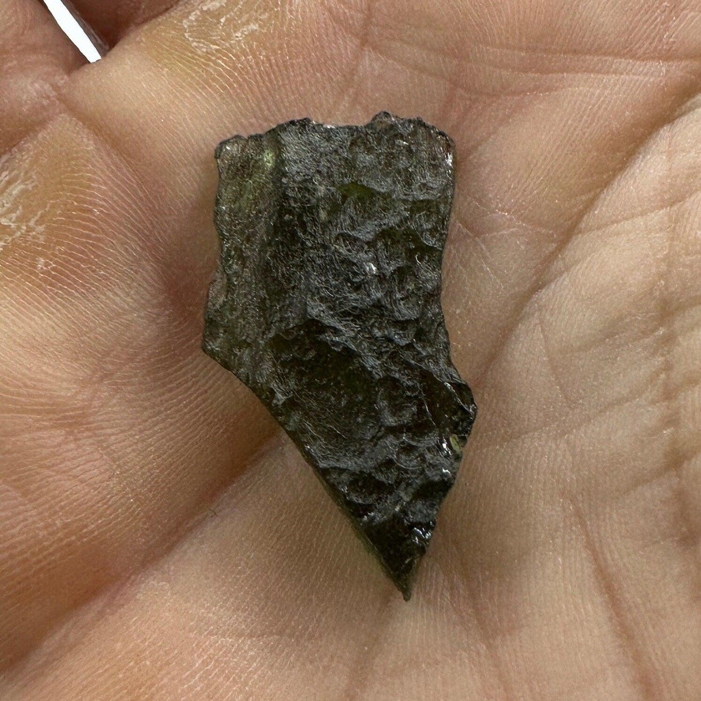 Moldavite Tektite Specimen: Authentic Tektite, 2.56g/12.8ct