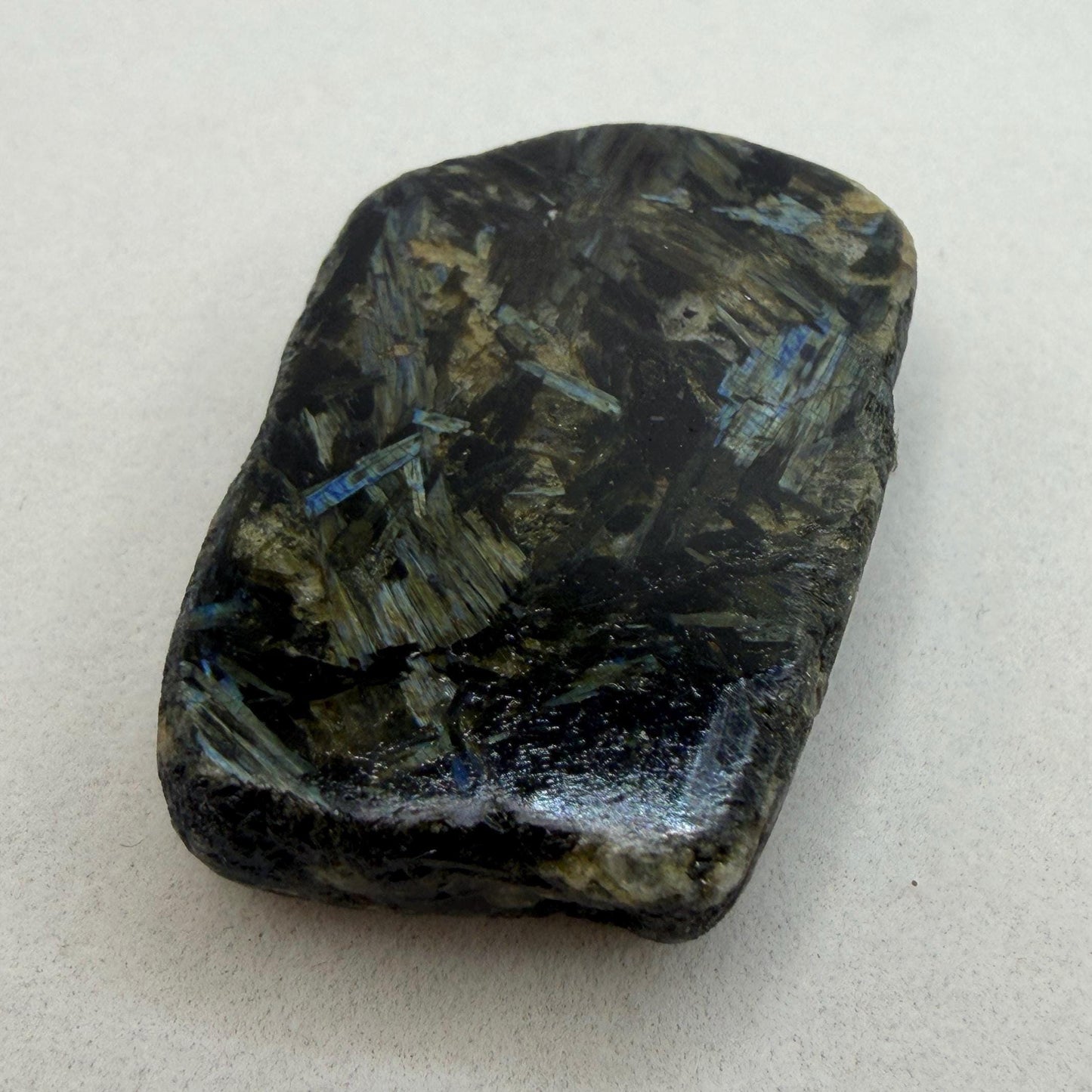 Rare Nuummite Crystal Finland, Genuine Sorcerer’s Stone, Iridescent Stone, 13.73g