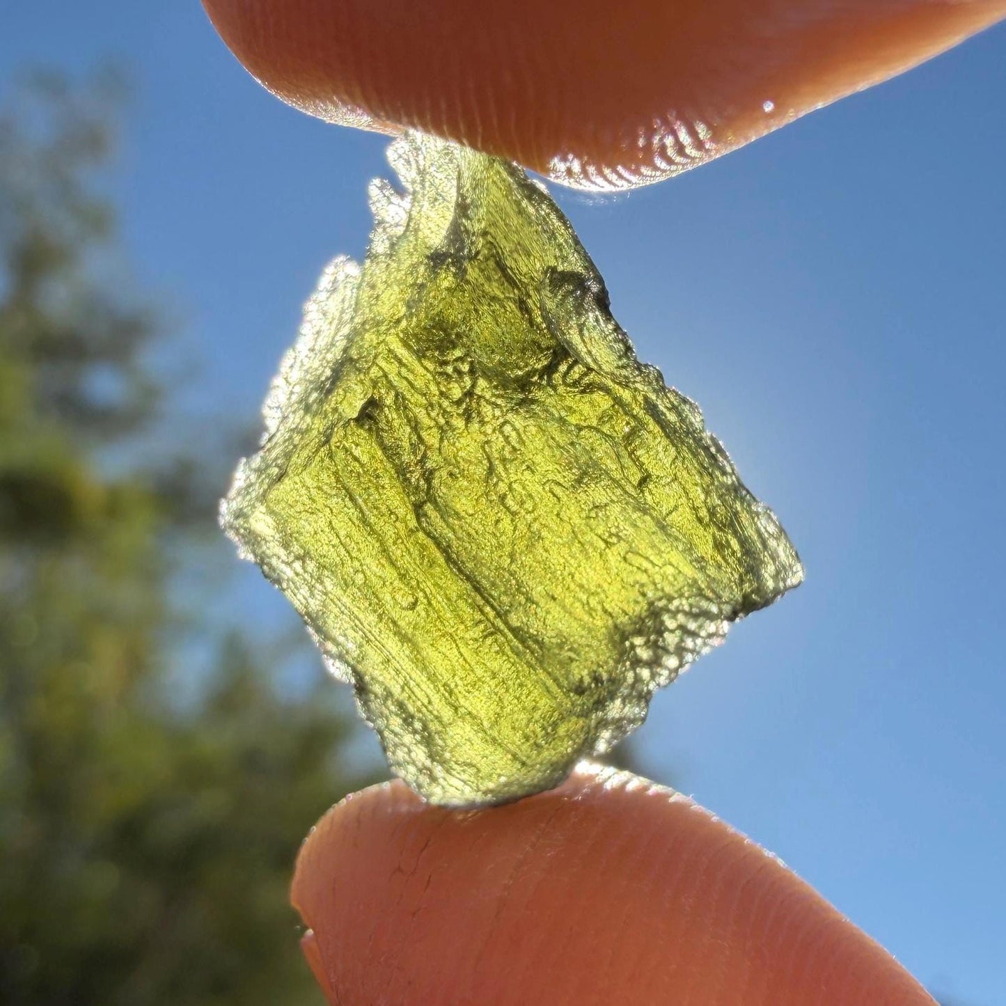 Authentic Moldavite Tektite Specimen: Energy Work 2.60g/13ct