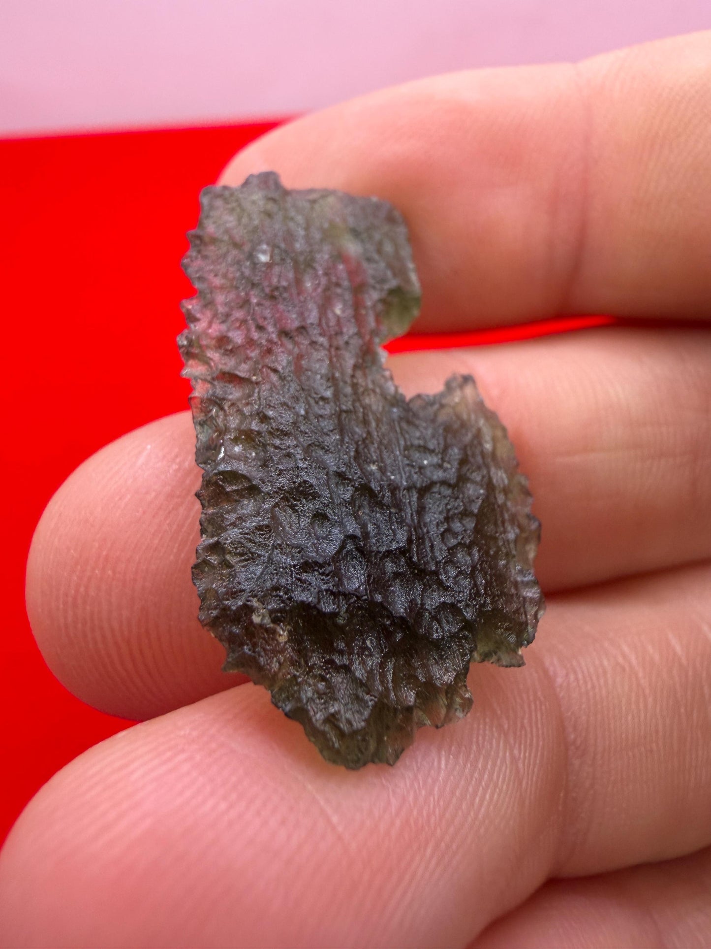 Authentic Moldavite Tektite Specimen: 2.80 grams, Reiki Talisman