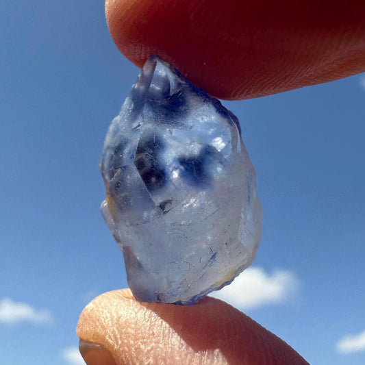 Rare Blue Dumortierite Crystal: Brazilian Gemstone for Reiki and Meditation, 4.43g/22.15ct