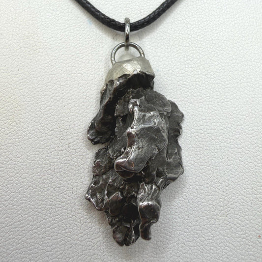 Campo del Cielo Meteorite Pendant, Authentic Astronomy Gift, Cosmic Jewelry, 17.51 grams