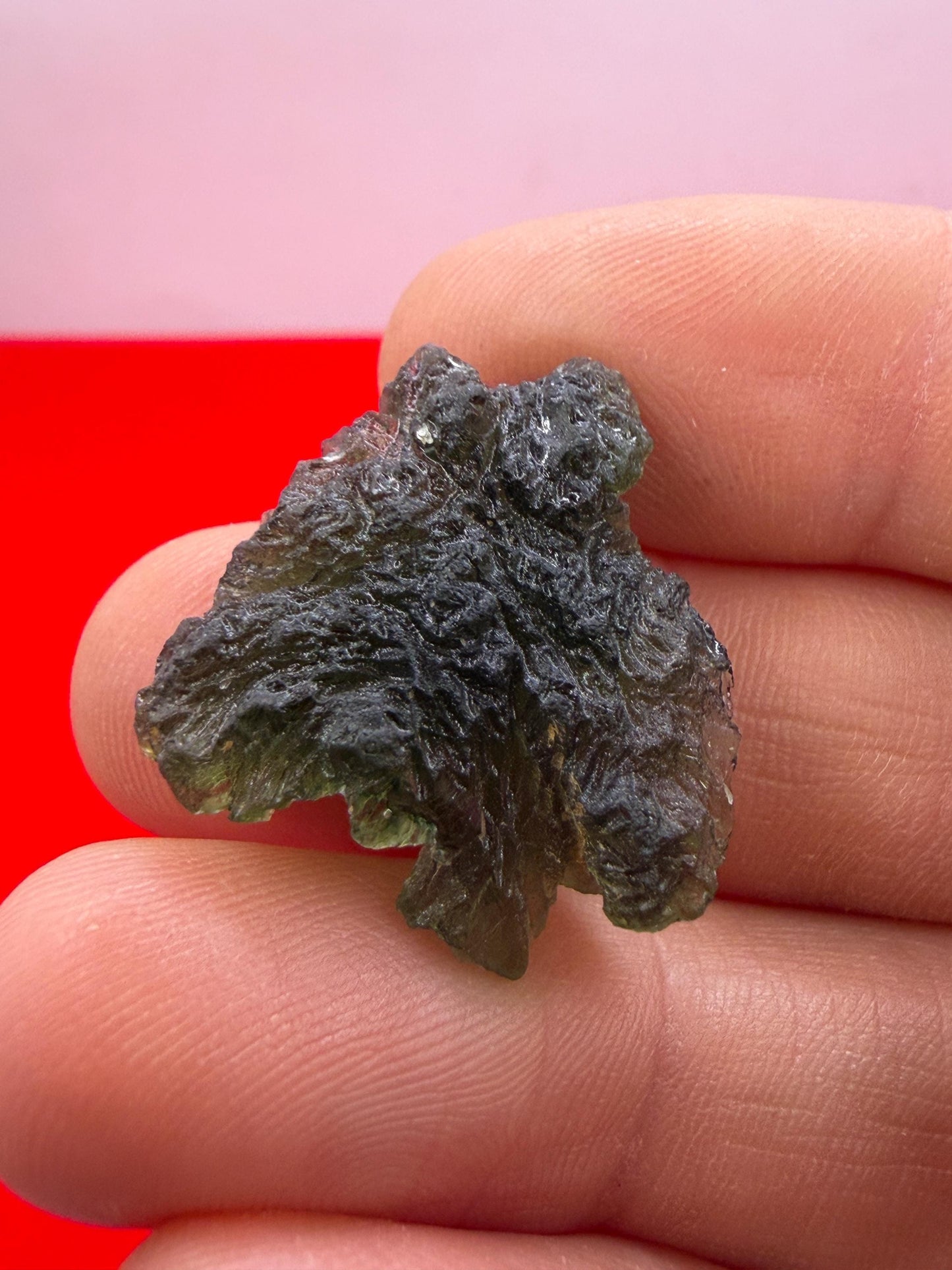 Authentic Moldavite Tektite Specimen, Reiki Healing Crystal, 4.54g/22.7ct