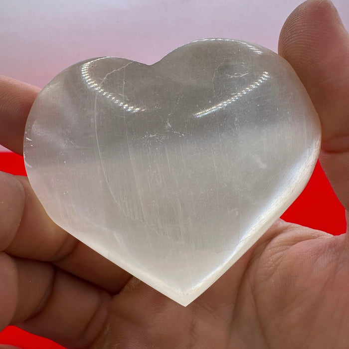 Selenite Heart: Moroccan Flower of Life Crystal, 4.4 Ounces