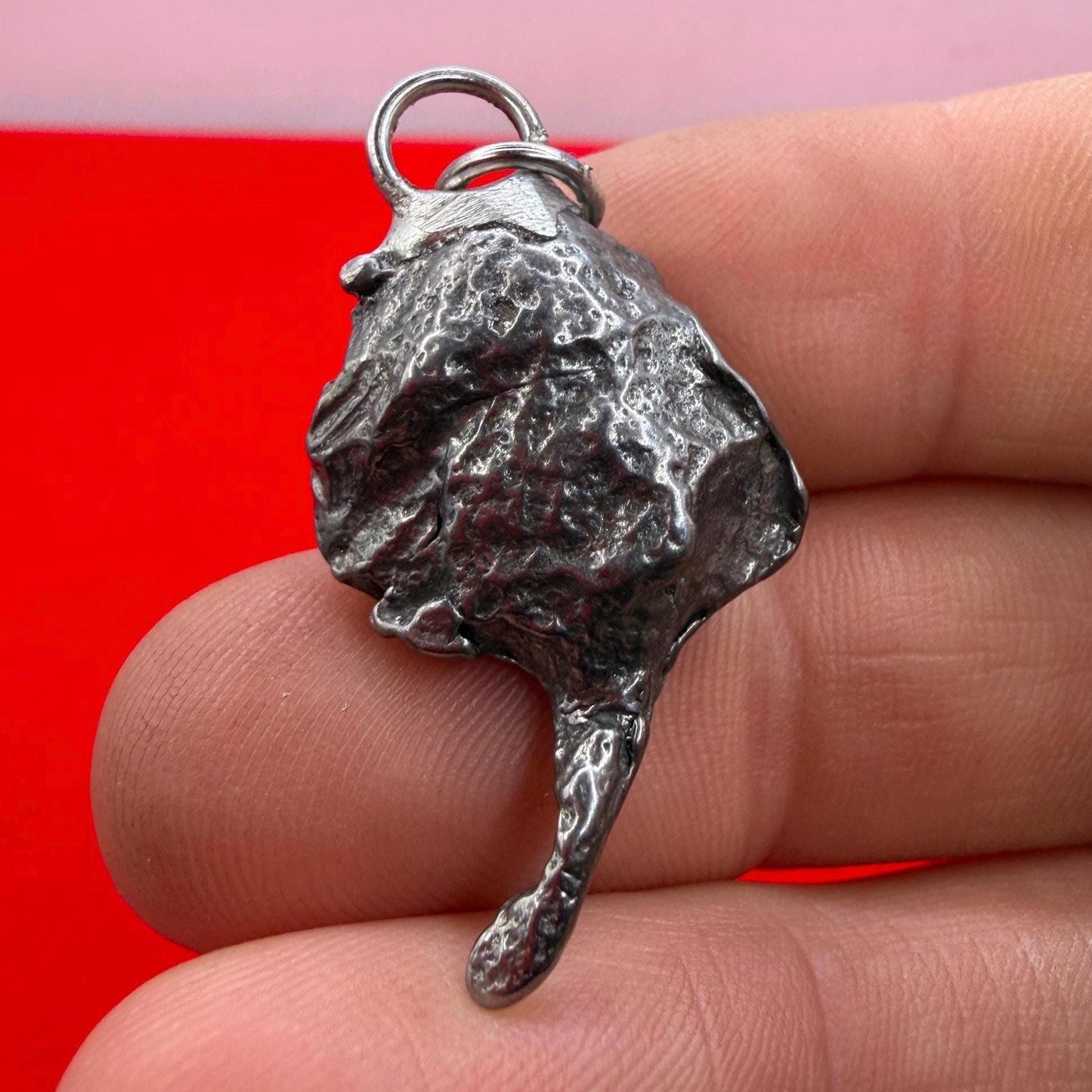 Gebel Kamil Iron Meteorite Pendant, 9.26 grams, Egypt, Authentic Meteorite