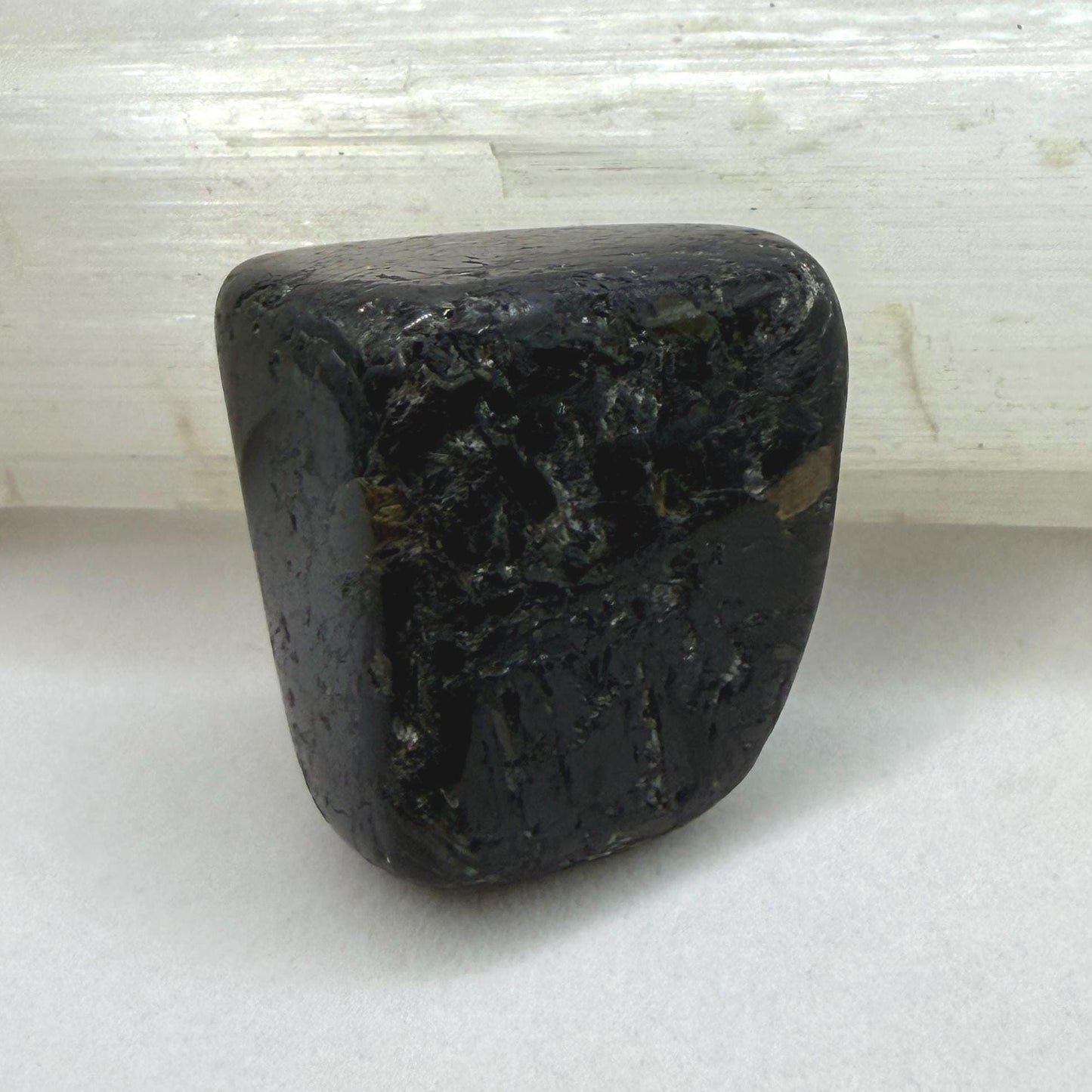 Greenland Nuummite Stone: Reiki Healing Stone, Protection Talisman, 19.63 grams