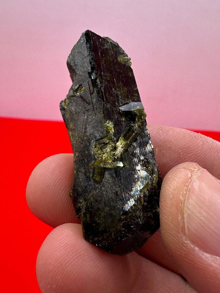 Peruvian Epidote Crystal Specimen: Reiki Healing Stone, 19.75 Grams
