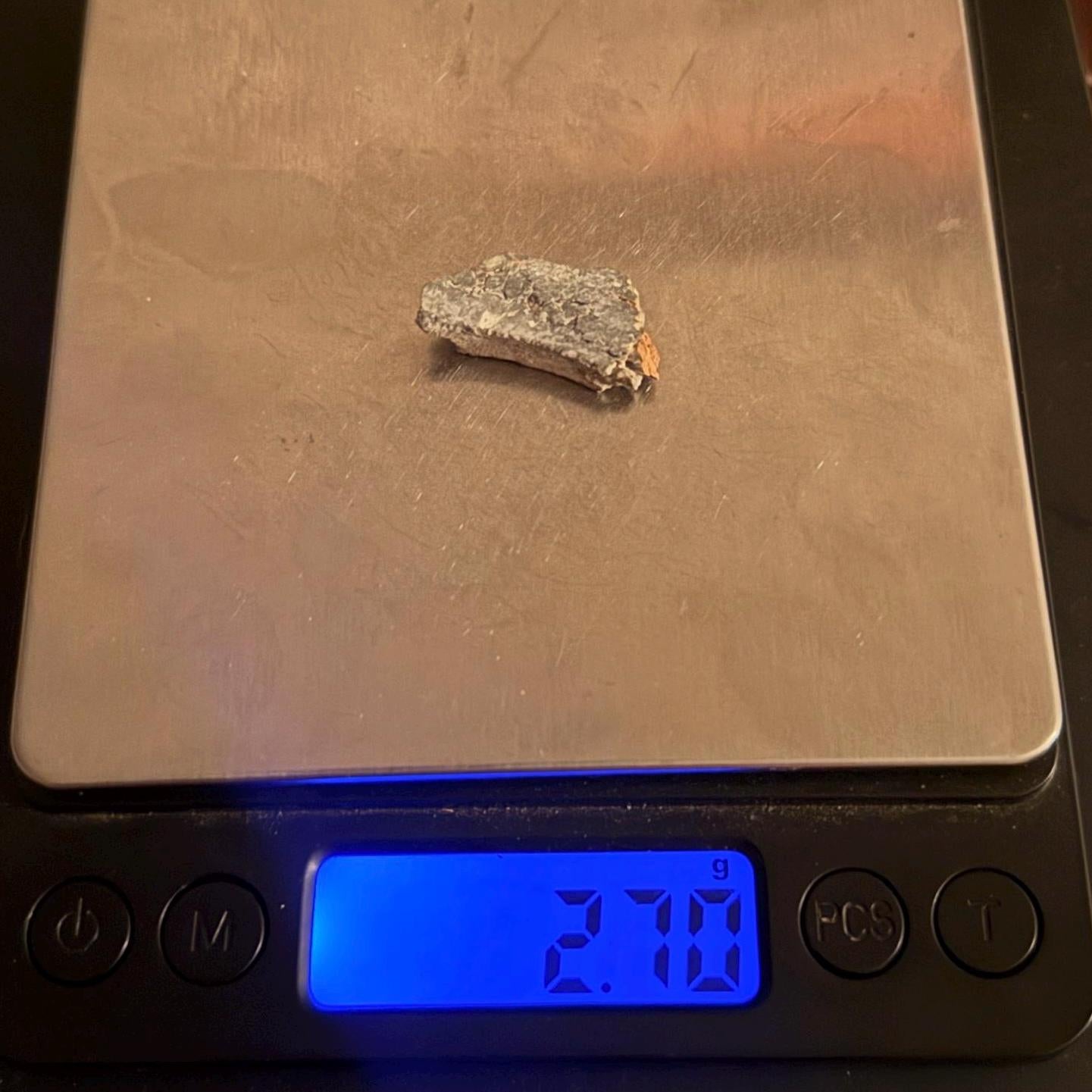 Polished Lunar Meteorite Slice Gadamis 003, Apollo Moon Rock, 2.70 grams