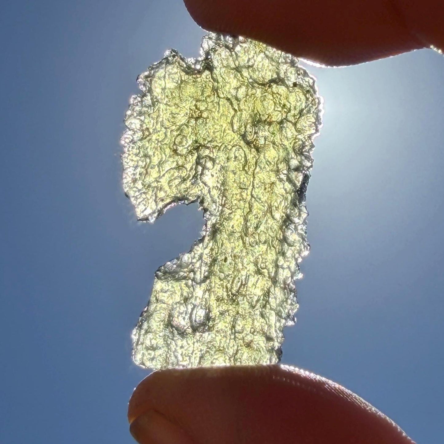 Authentic Moldavite Tektite Specimen: 2.80 grams, Reiki Talisman