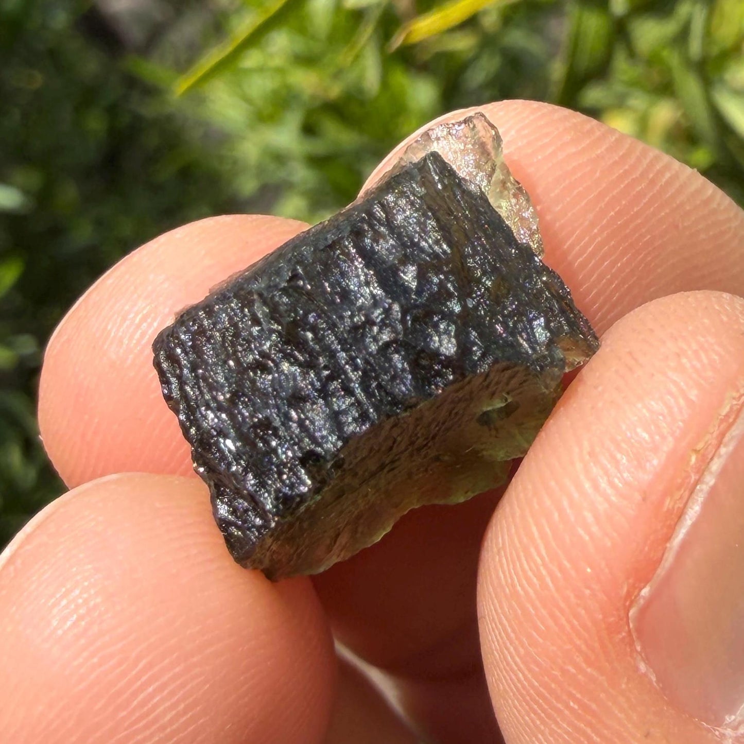 Authentic Moldavite Tektite Specimen, Czech Republic Origin, 3.22 grams