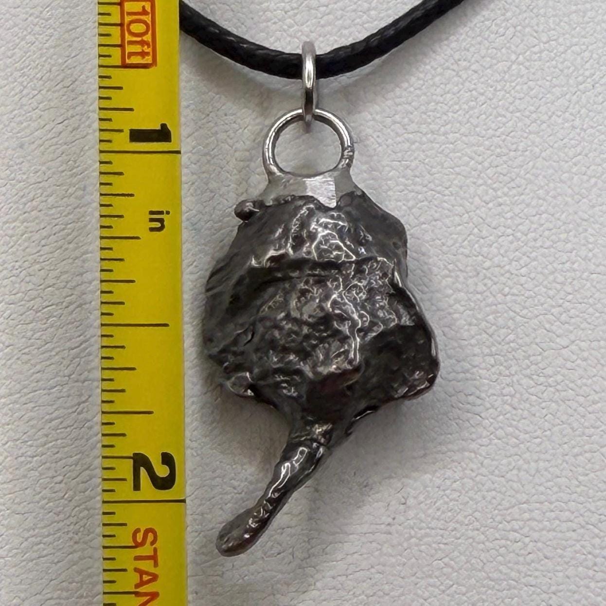 Gebel Kamil Iron Meteorite Pendant, 9.26 grams, Egypt, Authentic Meteorite