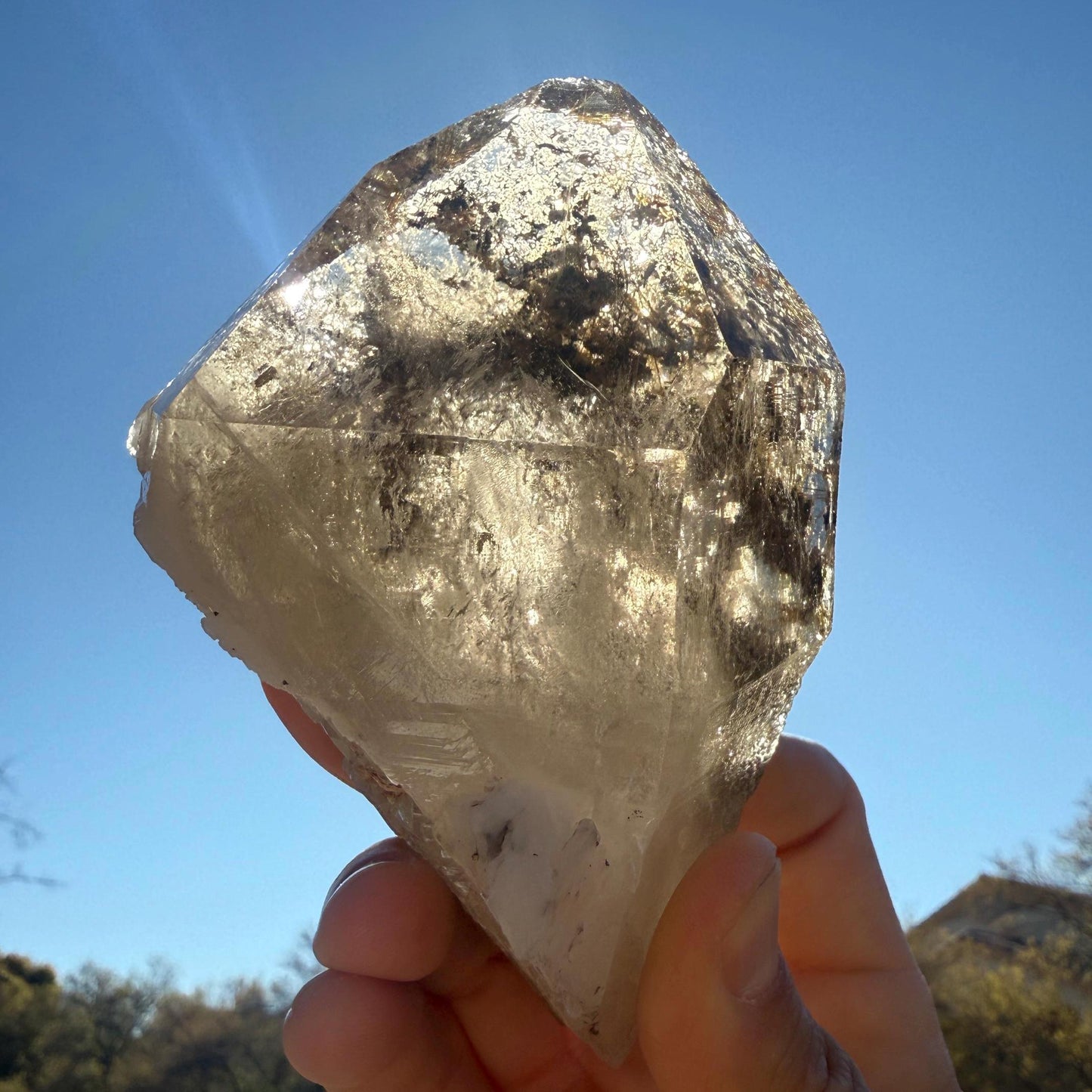 Golden Rutilated Quartz Crystal: Brazilian Fine Crystal, 398 grams
