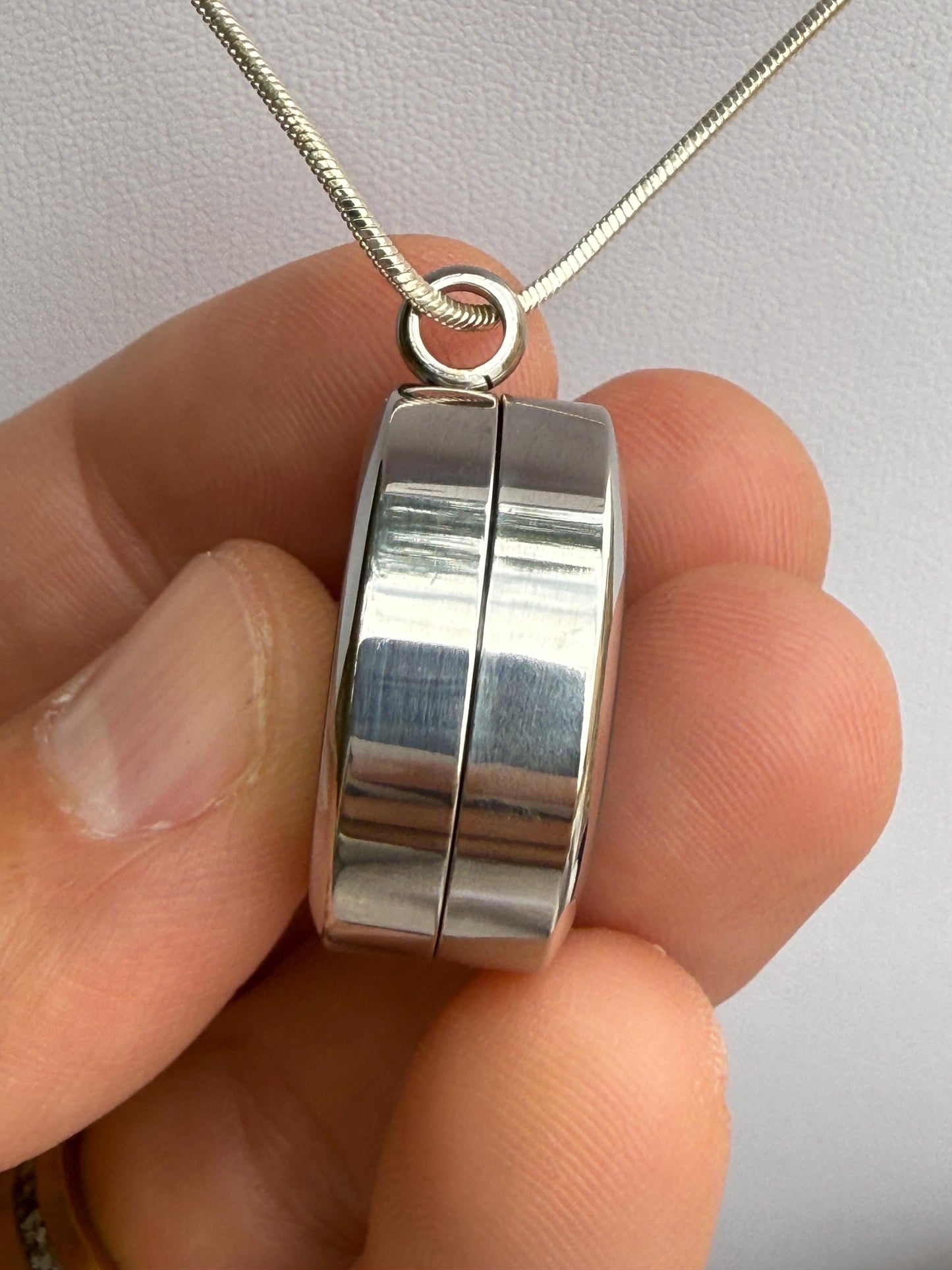 Dumortierite Crystal Pendant: Bahia Brazil Stone, Stainless Steel Pendant