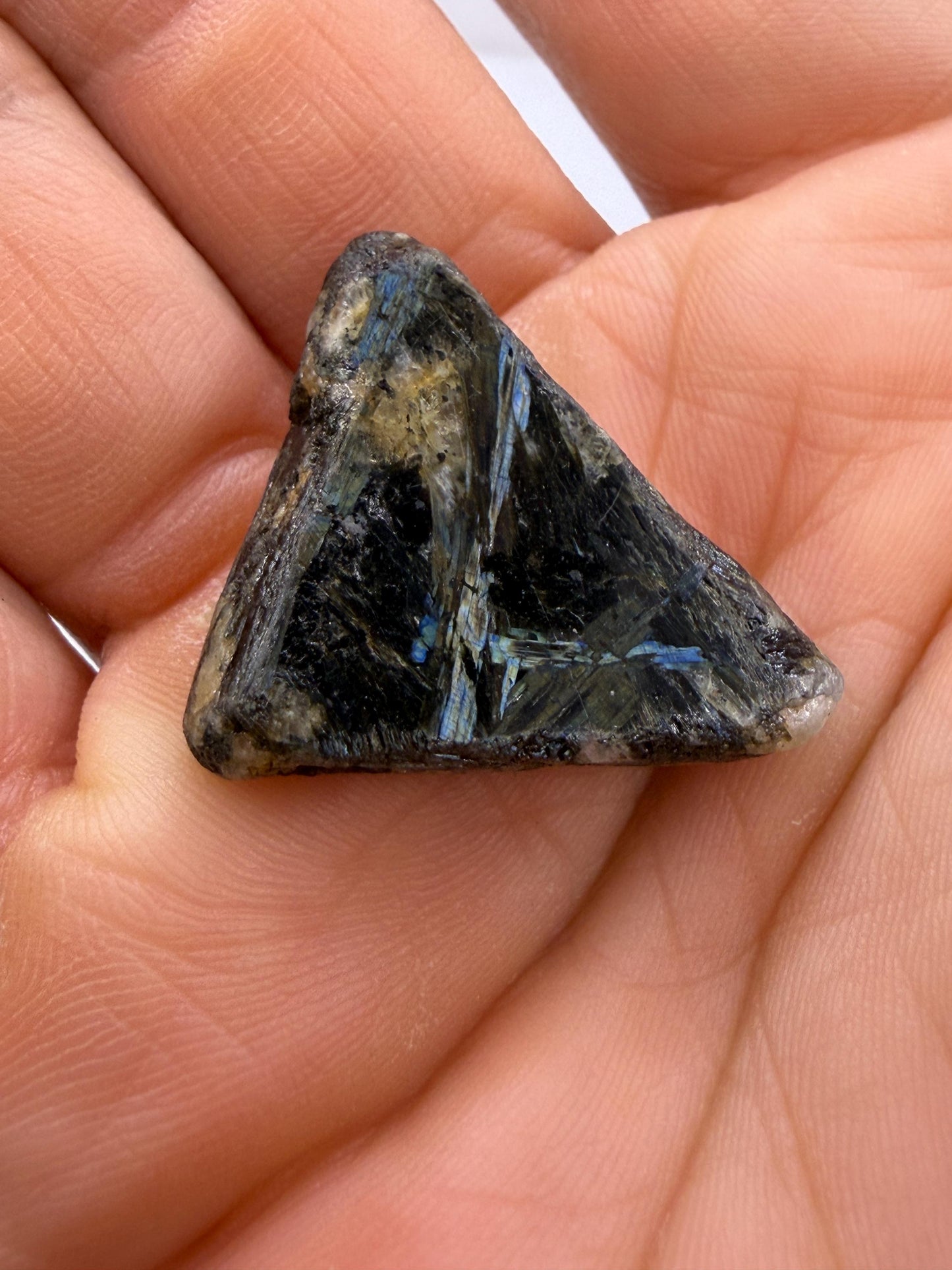 Rare Nuummite Crystal Finland, Genuine Sorcerer’s Stone, Iridescent Stone, 8.12g