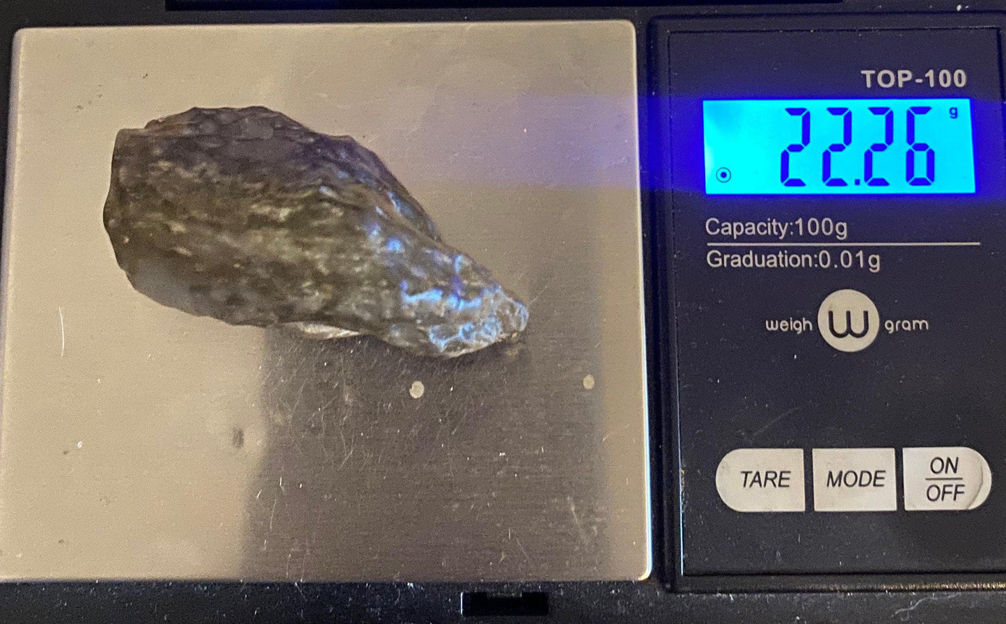 Rare Green Libyan Desert Glass Tektite: Manifestation Talisman, 22.26 grams