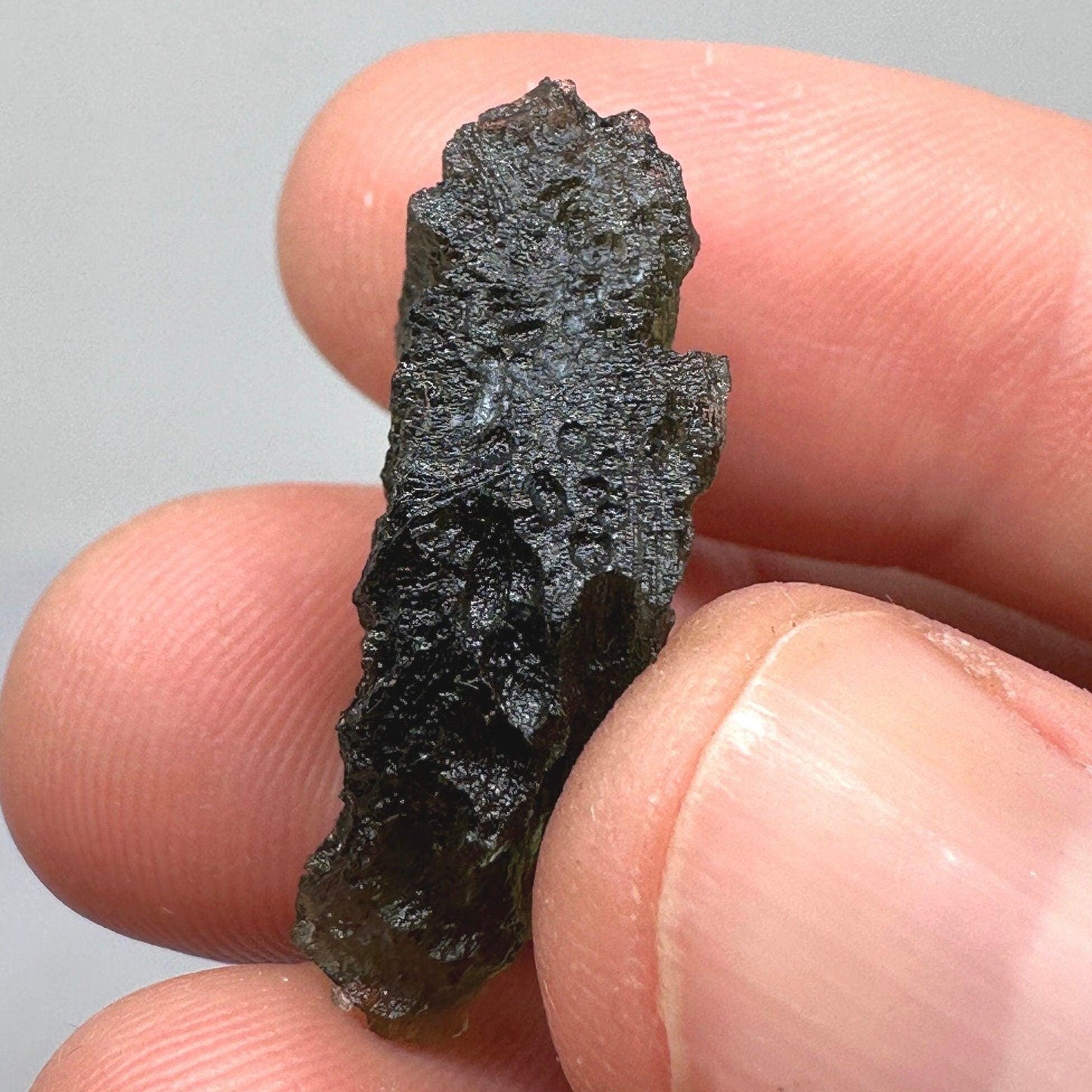 Authentic Moldavite Tektite Specimen: 4.20g/21ct