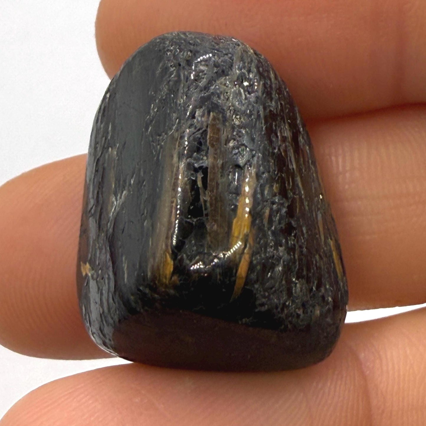Greenland Nuummite Stone: Ancient Iridescent Gemstone, 12.70 grams
