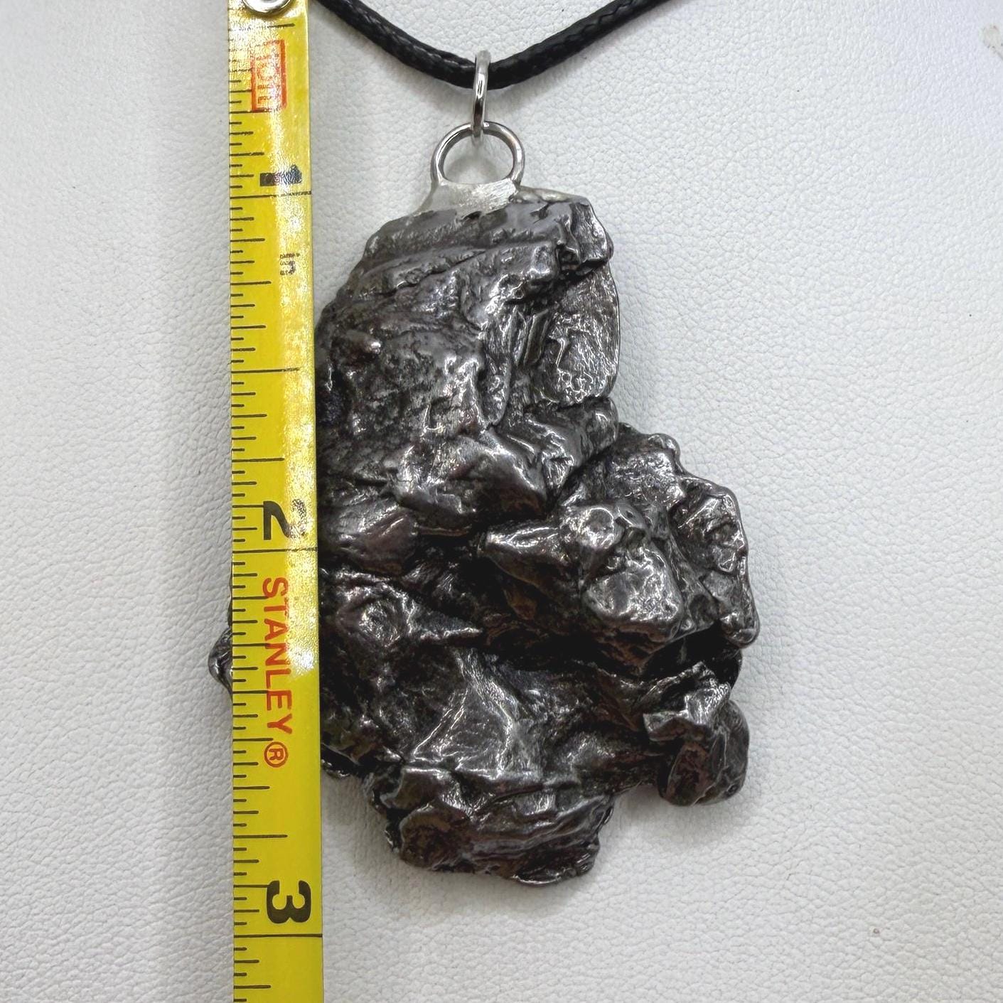 Campo del Cielo Meteorite Pendant: Authentic Iron Meteorite Jewelry, 52.71g