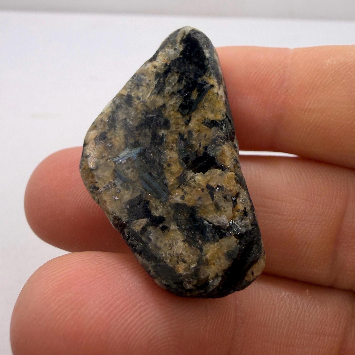 Rare Nuummite Crystal Finland, Genuine Sorcerer’s Stone, Iridescent Stone, 13.12g