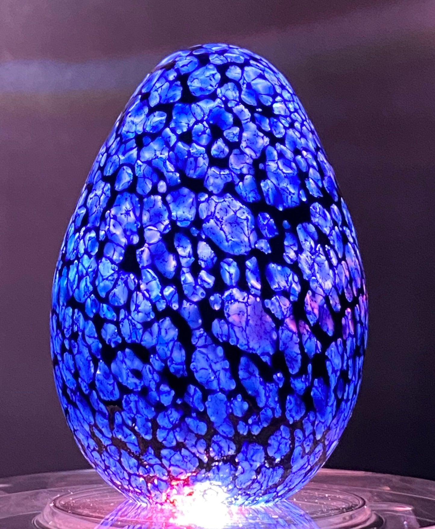 OBG (Ornamental Blown Glass) Blown Glass Egg Shaped Paperweight, The Perfect Gift, 1995, beautiful texture