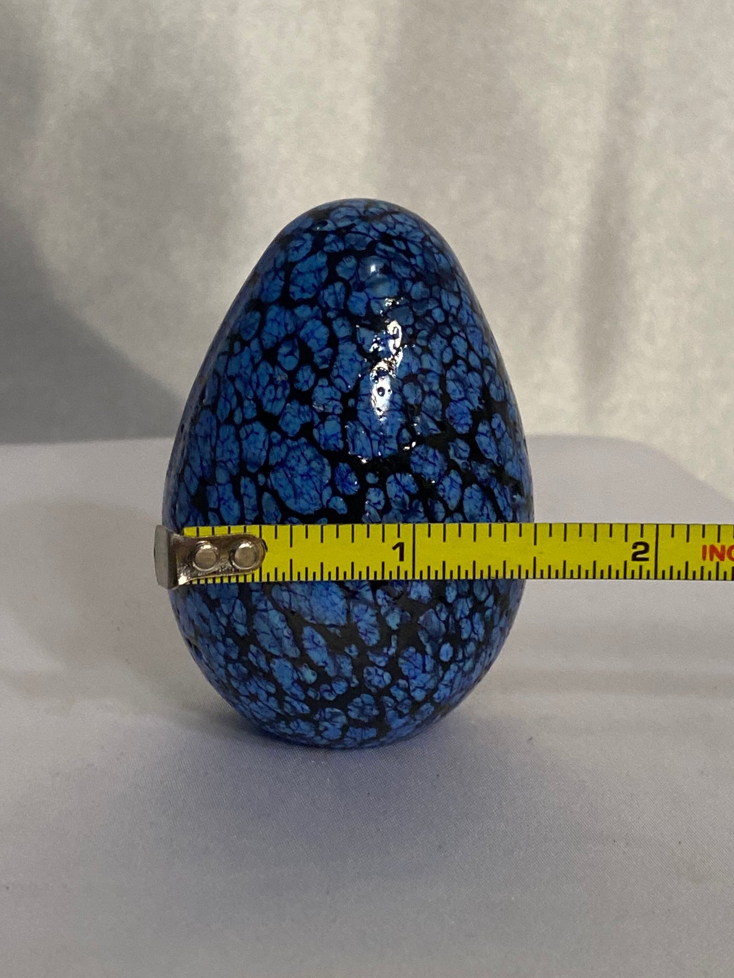 OBG (Ornamental Blown Glass) Blown Glass Egg Shaped Paperweight, The Perfect Gift, 1995, beautiful texture