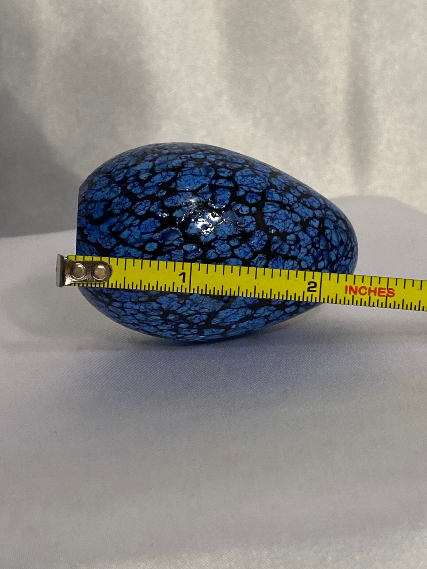 OBG (Ornamental Blown Glass) Blown Glass Egg Shaped Paperweight, The Perfect Gift, 1995, beautiful texture