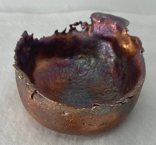 Rare Beautiful Medium Splash Copper Bowl from Globe Arizona, A Unique Gift for you or loved one, 13.1 ounces