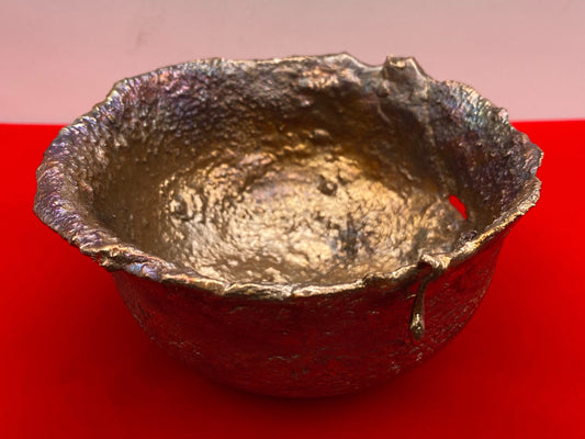 Rare Beautiful Fiery Red and Gold Medium Splash Copper Bowl from Arizona, Southwest Gift, A Unique Gift, Birthday Gift, 1 lb 11.2 ounces