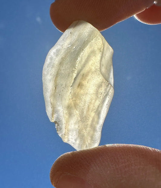 Rare Greenish Libyan Desert Glass, Libyan Gold Tektite, Golden Moldavite, Manifestation Talisman, Astronomy Gift, Space Gift, 8.03 grams