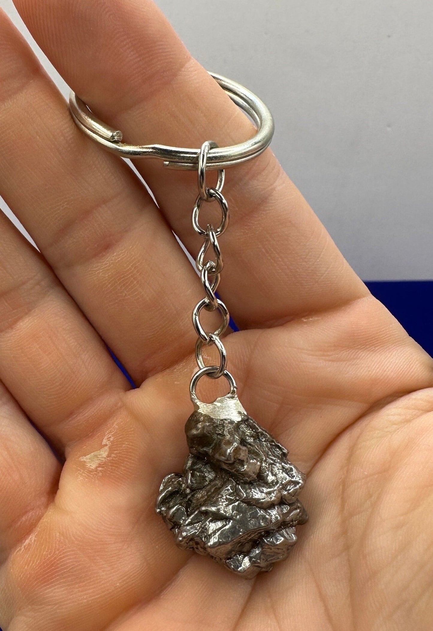 Rare Genuine Meteorite Campo del Cielo Keychain 22.12 grams, Handmade Keychain, Meteorite Keychain, Astronomy Gift, COA, Space Gift