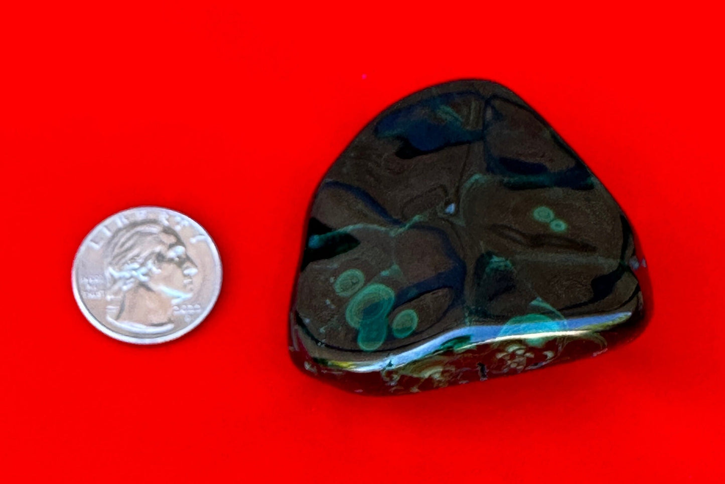 Polished Malachite Formation, Malachite Paperweight, Malachite Palmstone, Heart Chakra, Excellent Quality, Protection, 134 grams, 4.7 oz