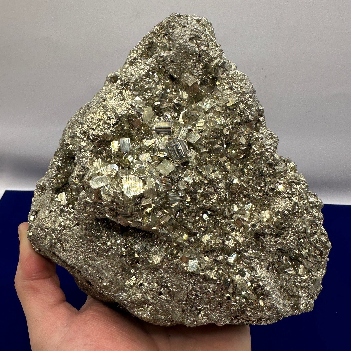 Beautiful Large Pyrite Specimen, Raw Pyrite, Balance, Peruvian Pyrite, willpower, Office Decor, Office Decor, Fools Gold, 7 lbs 13.1 ounces