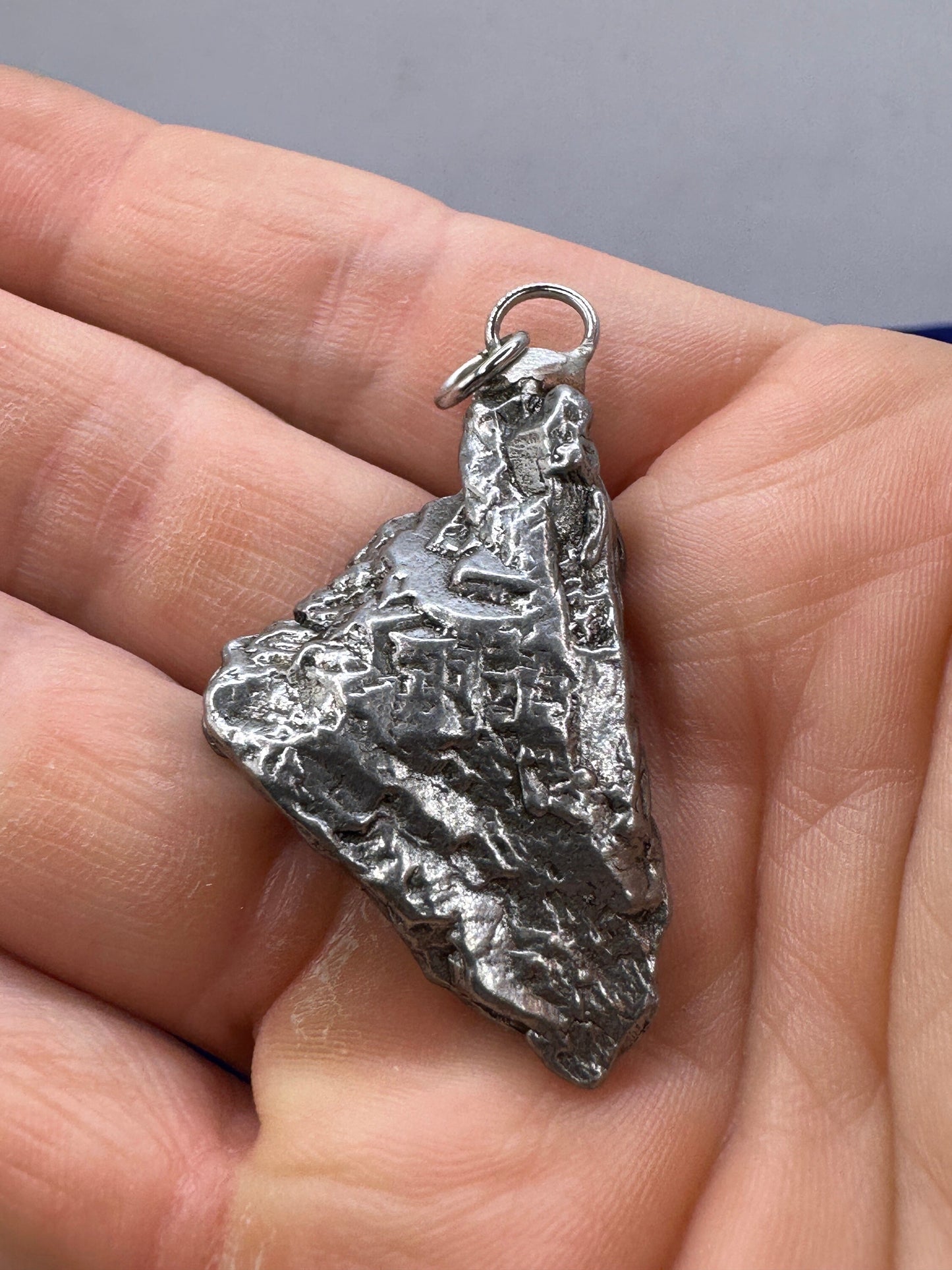 Beautiful Meteorite Campo del Cielo Pendant 25.01 grams, Astronomy Gift, Authentic Meteorite, Meteorite Jewelry, Meteorite Pendant, COA