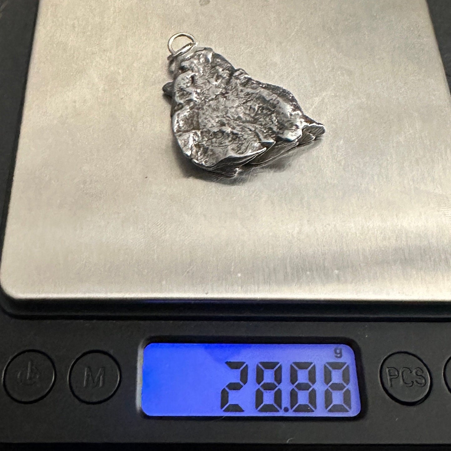 Beautiful Aletai Meteorite Pendant, 28.88 grams, Astronomy Gift, Authentic Meteorite, Meteorite Jewelry, Meteorite Pendant, COA, Space Gift