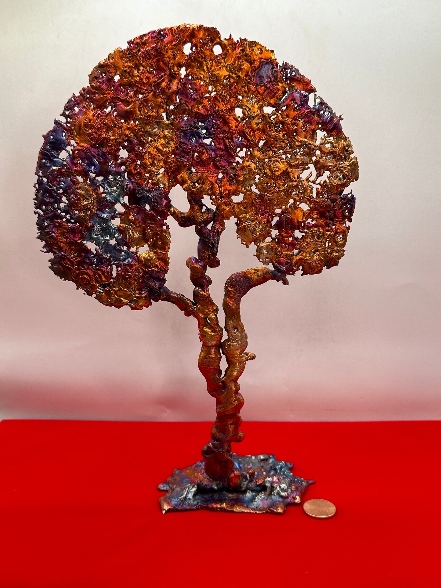 Beautiful Copper Oak Tree Sculpture, Copper Splash Art, Arizona Copper, Arizona Copper, Southwest Gift, Arizona Gift, 15.6 ounces