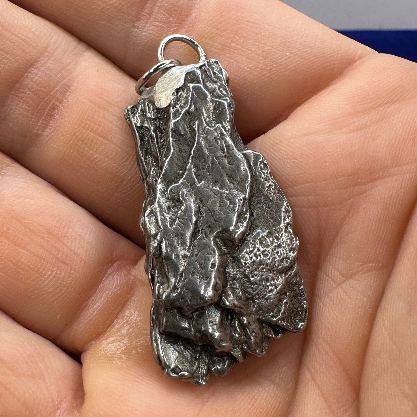 Beautiful Meteorite Campo del Cielo Pendant 17.76 grams, Astronomy Gift, Authentic Meteorite, Meteorite Jewelry, Meteorite Pendant, COA