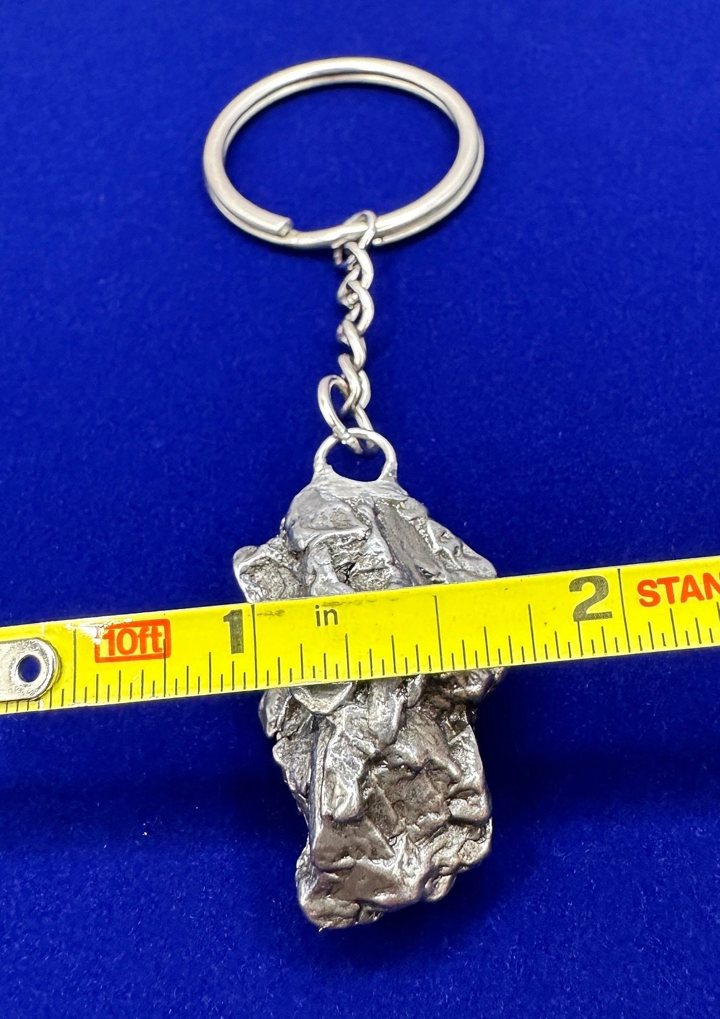 Rare Genuine Meteorite Campo del Cielo Keychain 35.65 grams, Beautiful and unique meteorite formation, Astronomy Gift, Space Gift