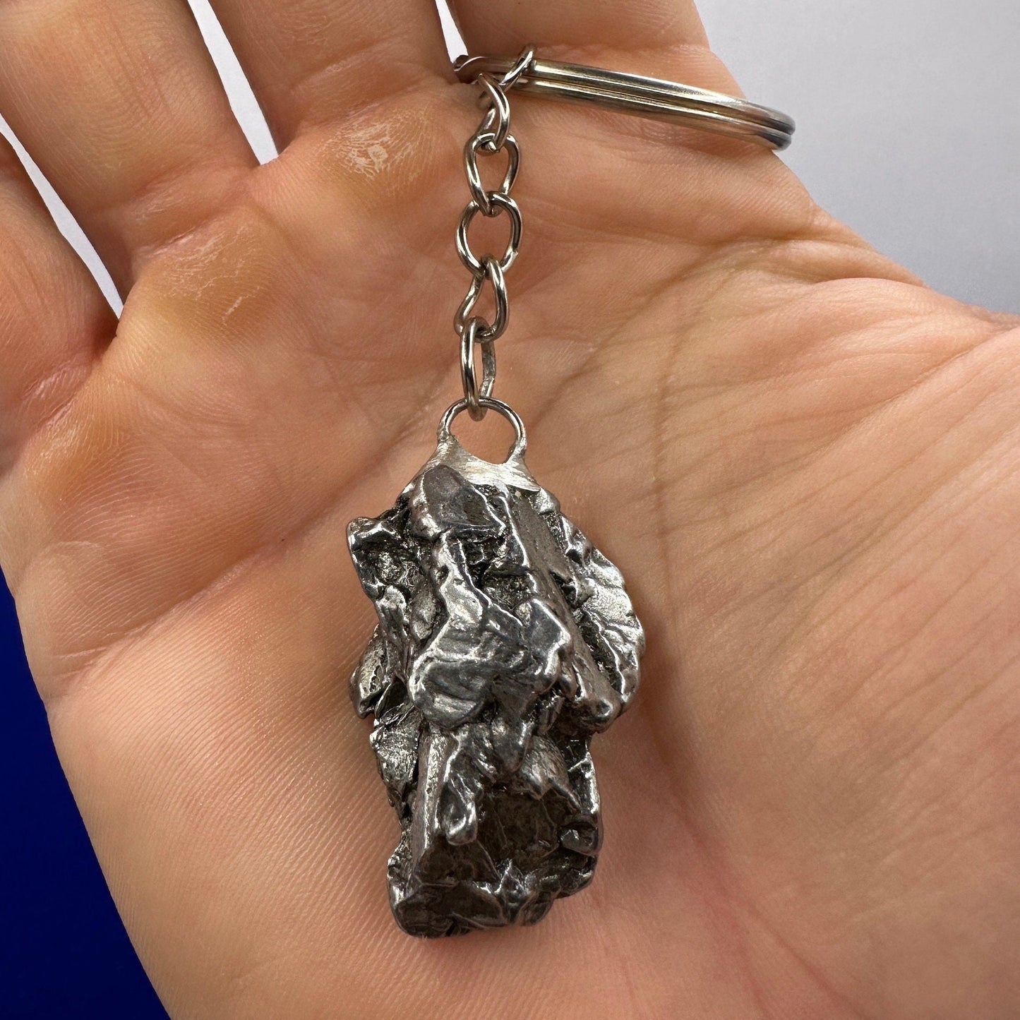 Rare Genuine Meteorite Campo del Cielo Keychain 35.65 grams, Beautiful and unique meteorite formation, Astronomy Gift, Space Gift