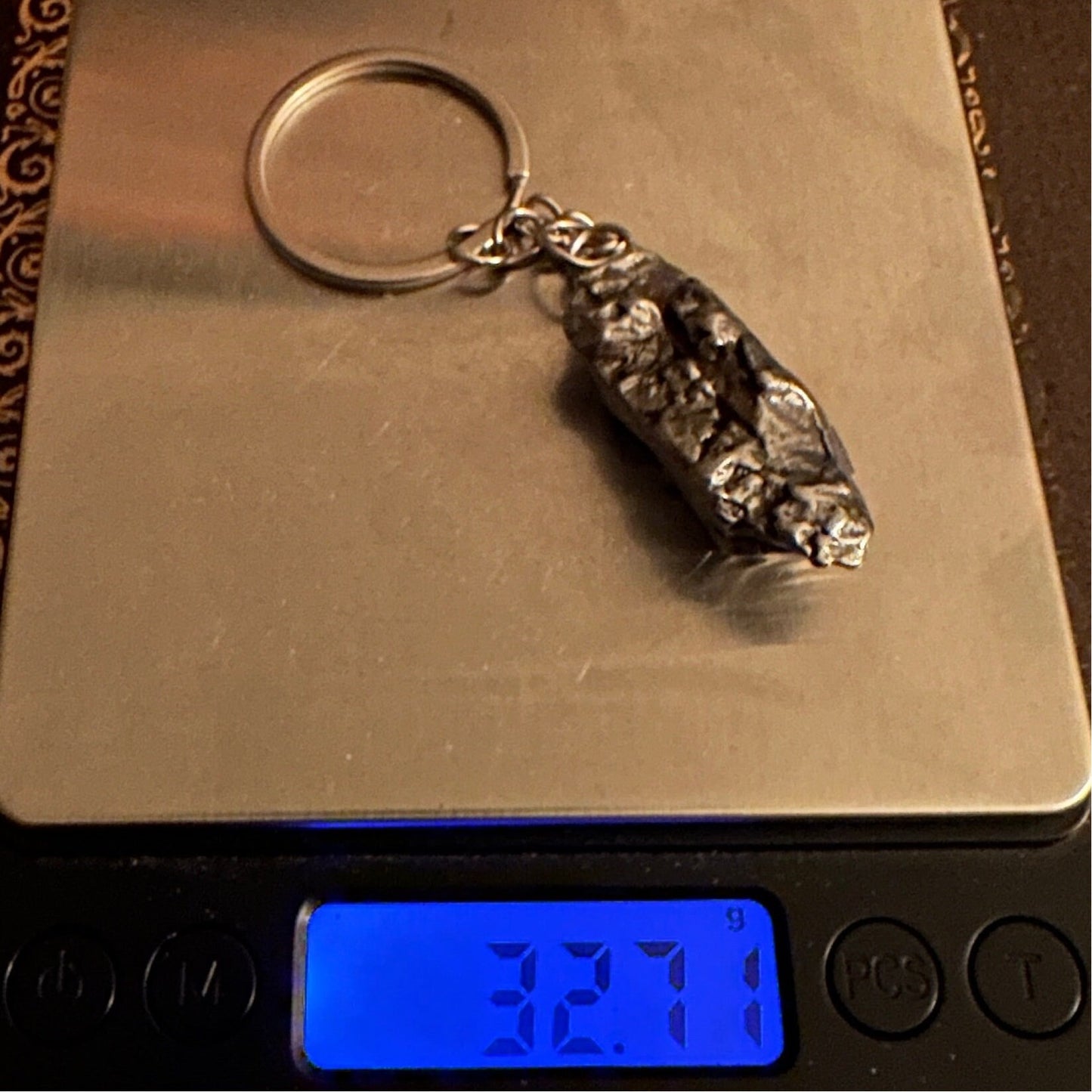 Rare Genuine Aletai Meteorite Keychain, Iron Meteorite, COA, Aletai, Astronomy Gift, Space Gift, Keychain, Space Accessories, 32.71 Grams